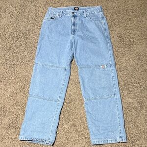 Dickies Men's Relaxed Fit Light Blue Jeans